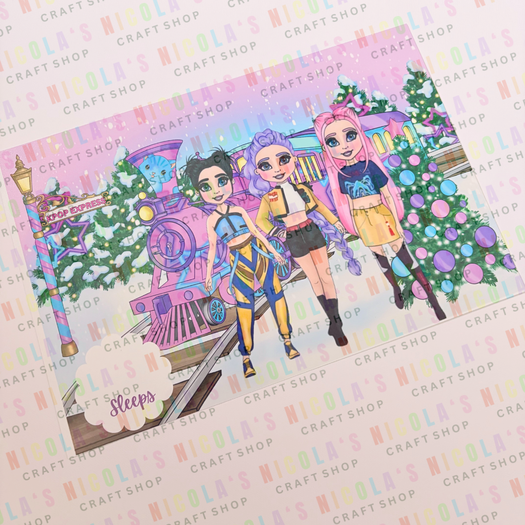 K pop christmas inspired countdown board personalised fiver friday deal