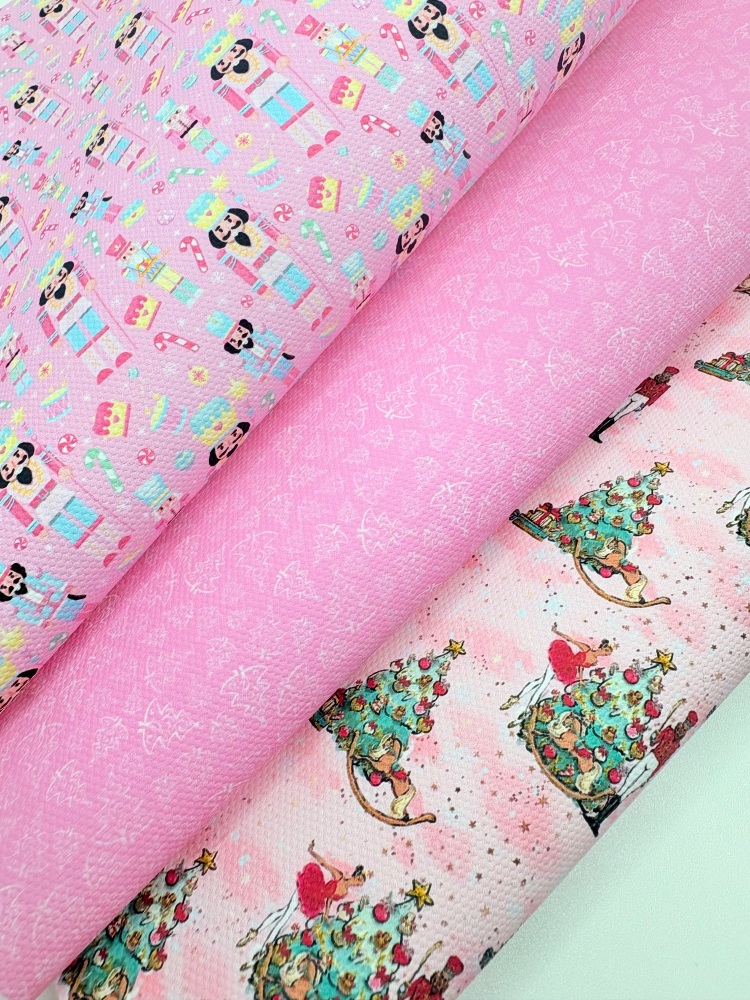 Pink nutcracker christmas printed canvas fiver friday bundle