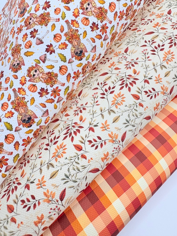 Autumn floral fairy printed canvas fiver friday bundle