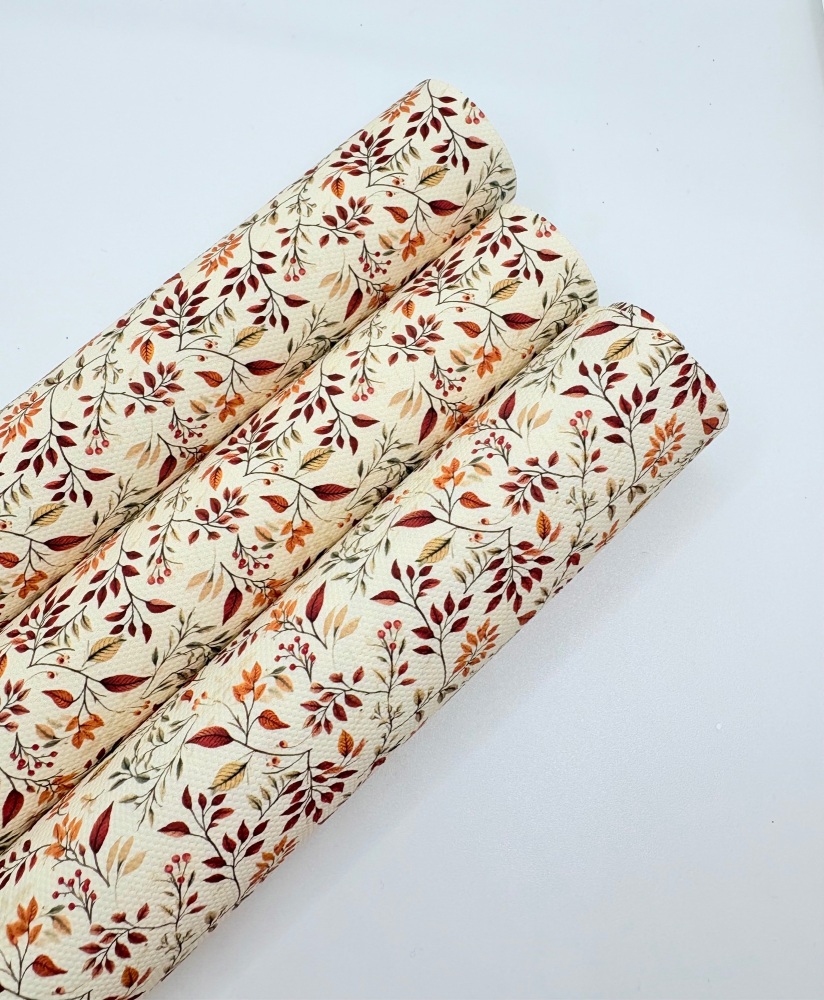 1700 - Vintage autumn floral printed canvas sheet