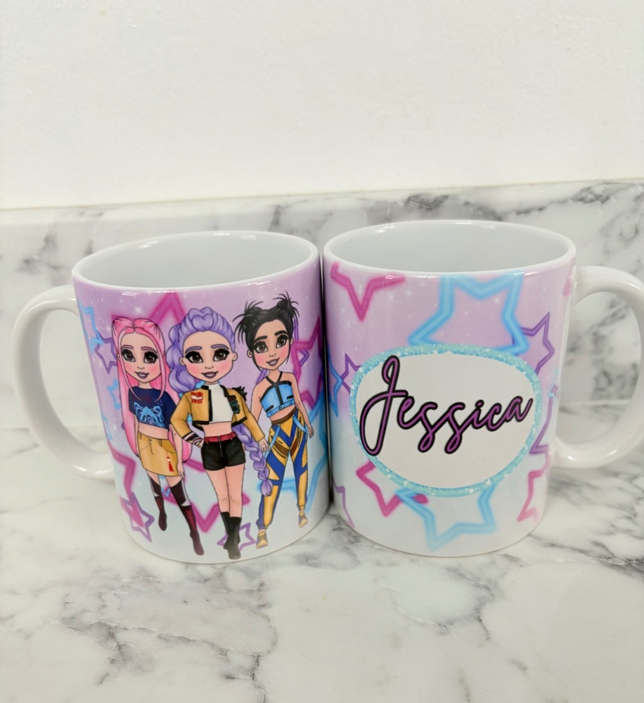 K pop girls Mixed colourful personalised printed 11oz Mug personalised