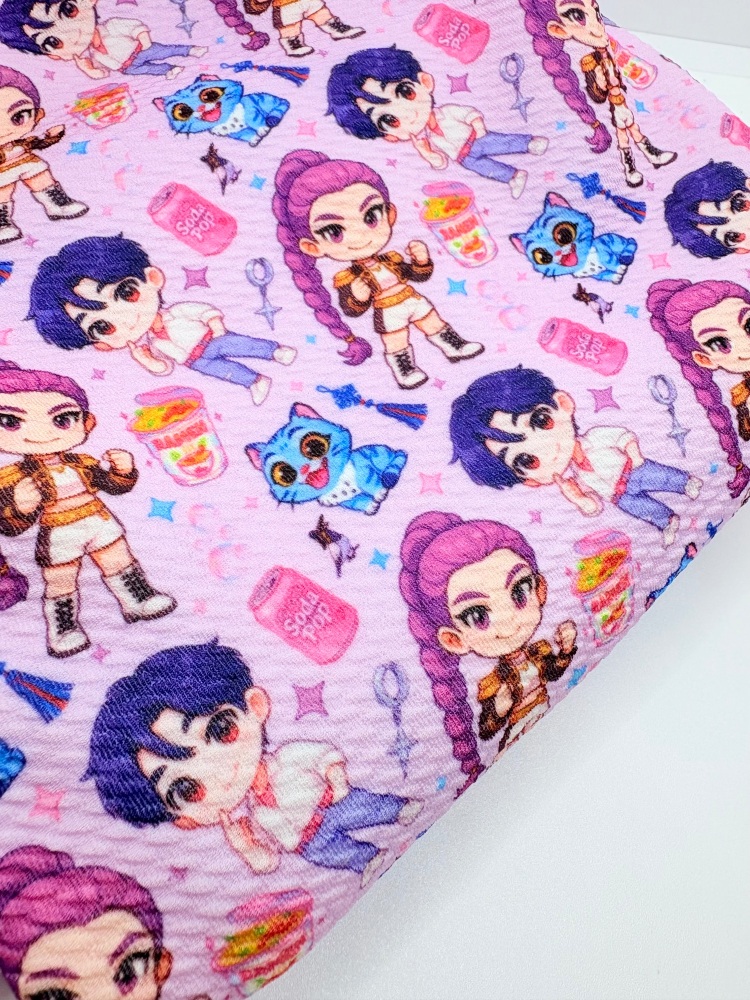 K pop Soda pop Printed Bullet Fabric