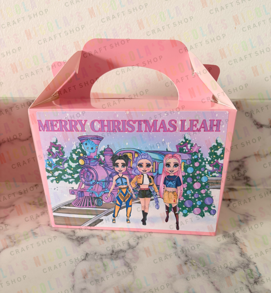 Cardboard Box with choice of sticker personalised (3 colours)