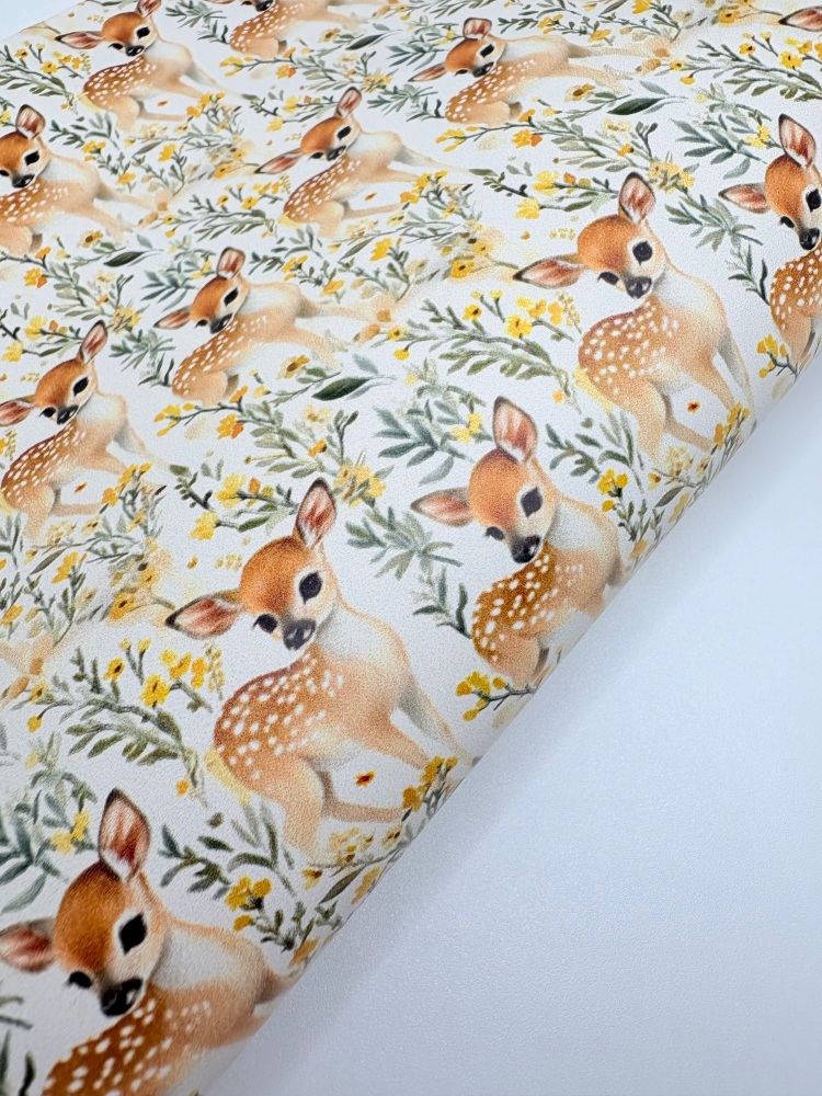 DEER - Autumn printed range - printed leatherette
