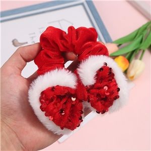 SEQUIN SCRUNCHIE -  Santa claus inspired Scrunchie Hair bobble