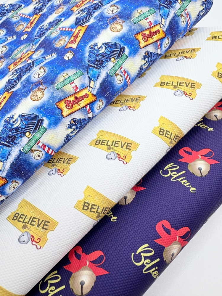 Believe polar express Christmas printed canvas fiver friday bundle