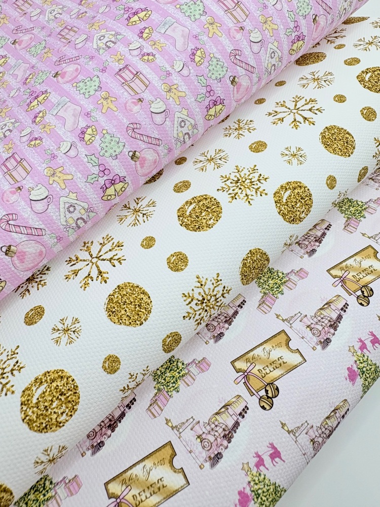 Pink polar express inspired christmas fiver friday bundle