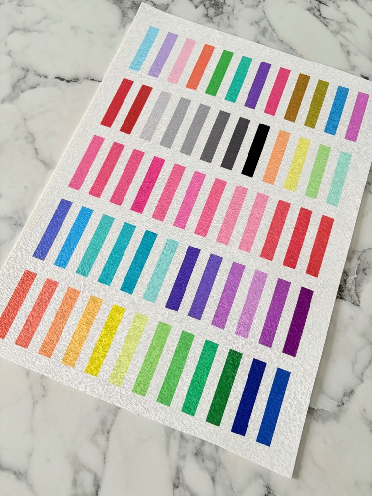 Multi colour Cut n wrap printed leather sheet