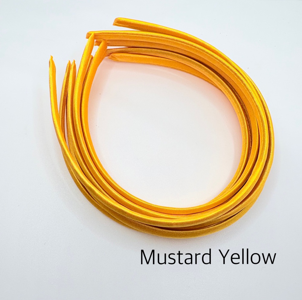 Mustard Yellow Satin Headband