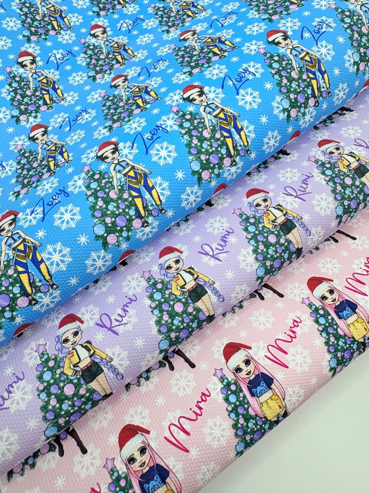 K pop Christmas snowflake printed canvas fiver friday bundle