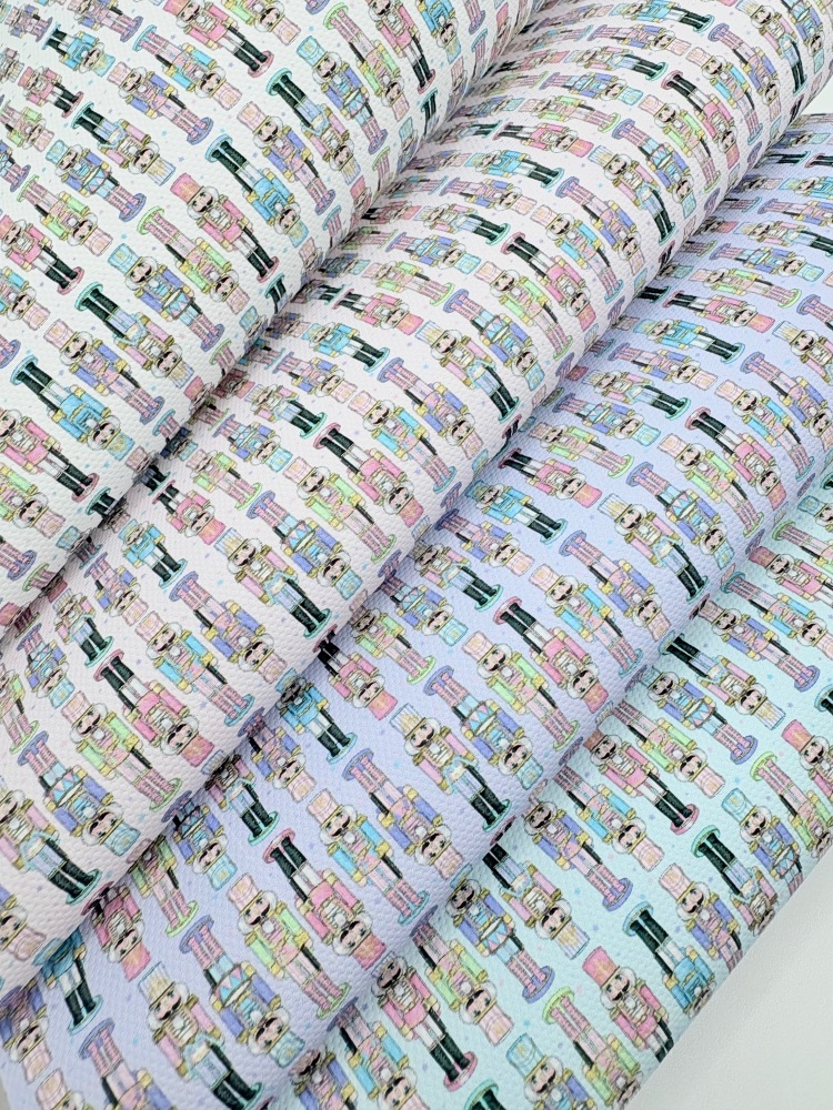 1356 - Pastel nutcracker patterns printed canvas sheet