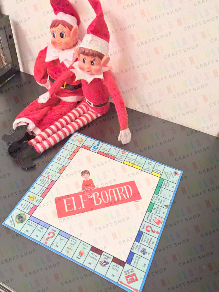 MONOPOLY ELF BOARD - Elf on the shelf prop idea