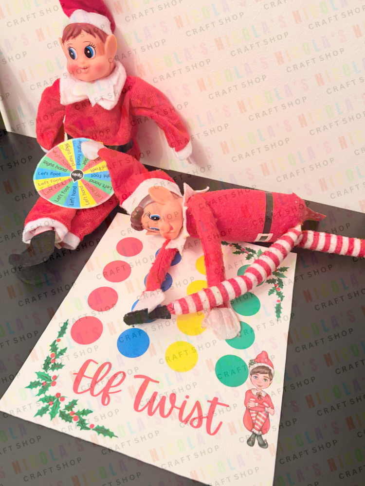 ELF TWISTER - Elf on the shelf prop idea