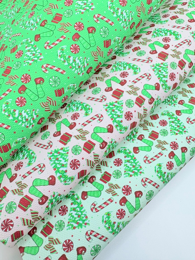 1390 - Grouchy grinch inspired christmas tree printed canvas