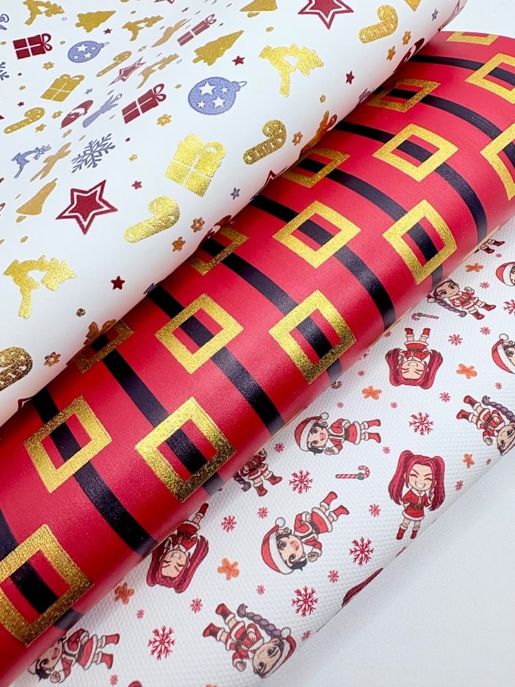 K pop and metallic Christmas printed canvas fiver friday bundle