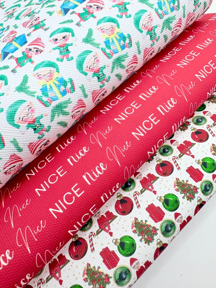 Nice nice nice elf Christmas printed canvas fiver friday bundle