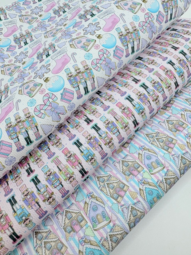 Oh pastel nutcracker Christmas printed canvas fiver friday bundle