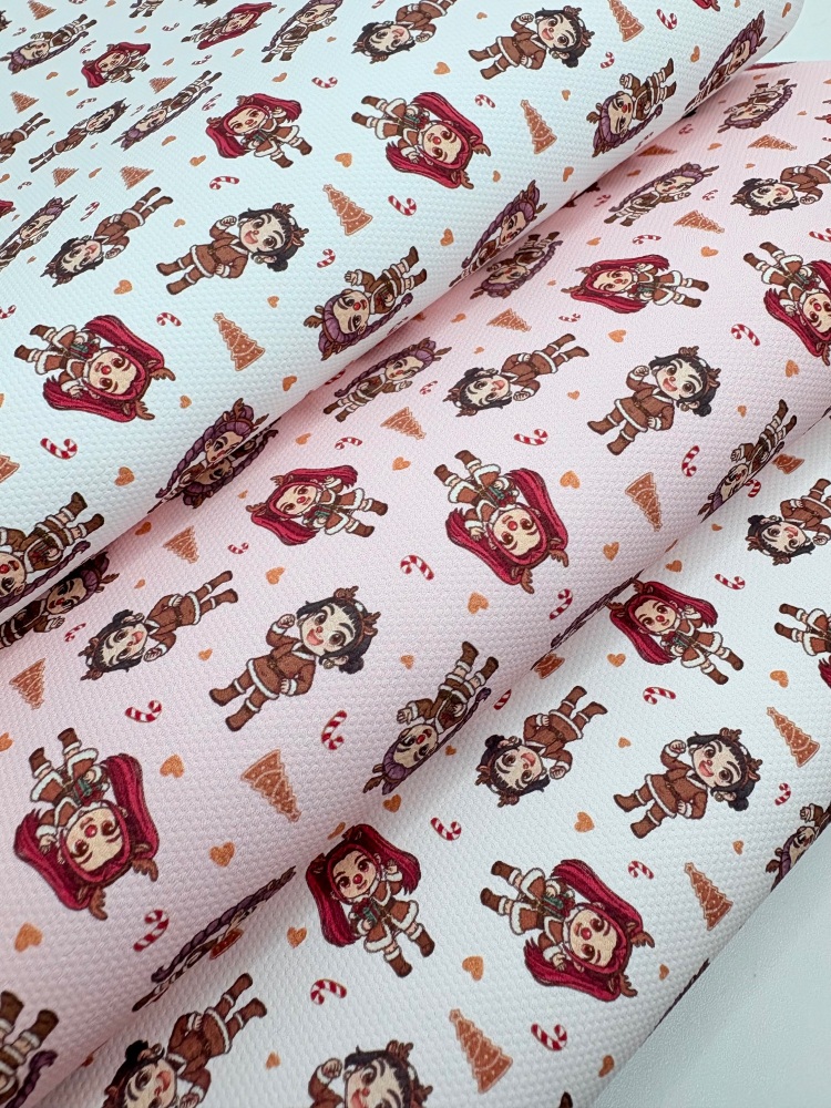 1759  - Reindeer outfit Christmas k pop demon hunters print printed canvas fabric sheet