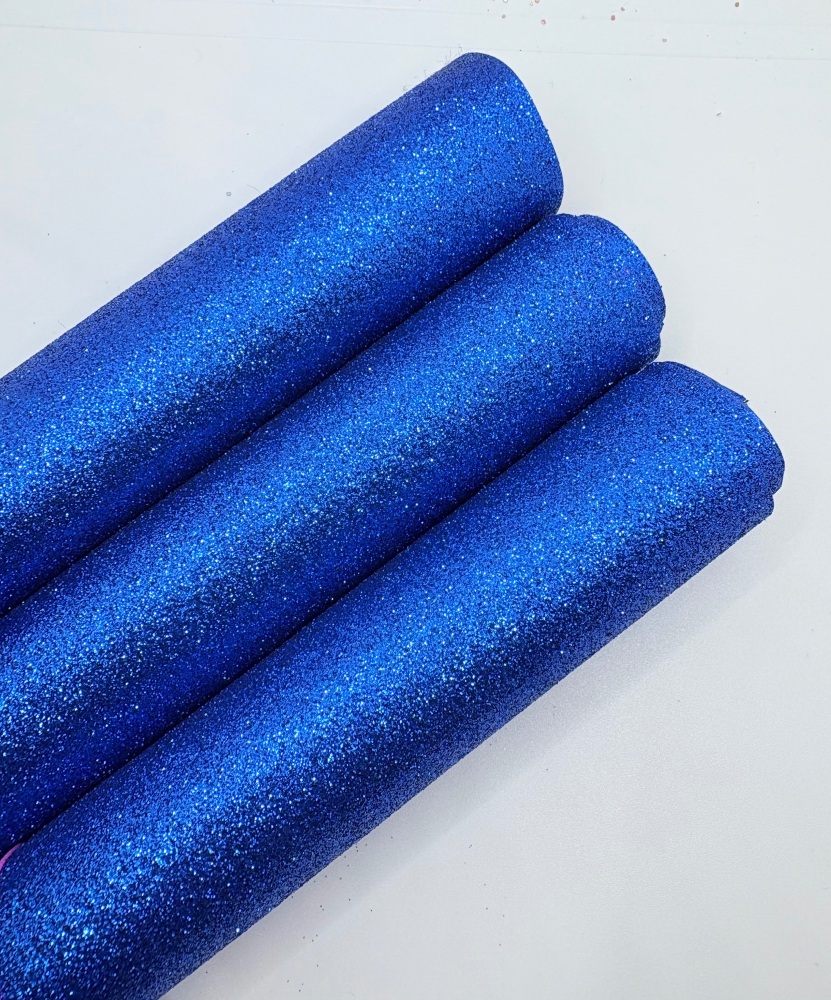LUXURY - Royal Blue Fine Glitter Fabric