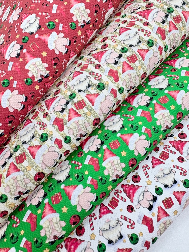 1759  - ADULT RUDE bare bum gnome gonk Christmas print printed canvas fabric sheet