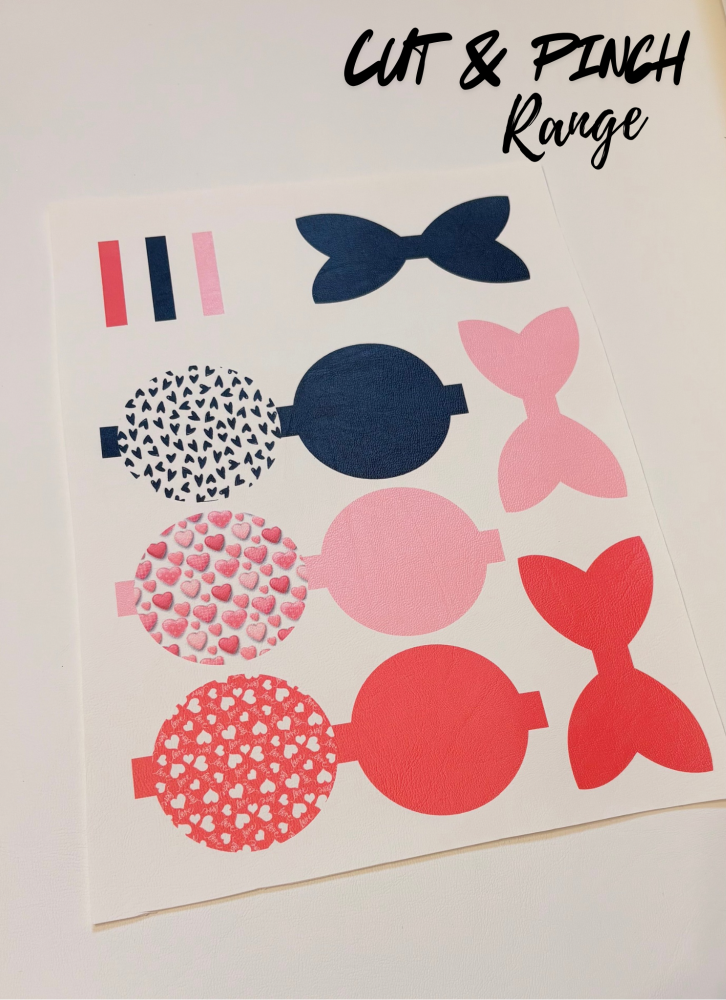 Red Valentine Digital Cut n make printed leather sheet