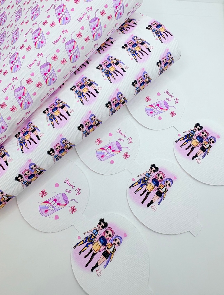 Valentine editon You&rsquo;re my soda pop k pop demon hunters huntrix saja boys printed pre cut bow loop