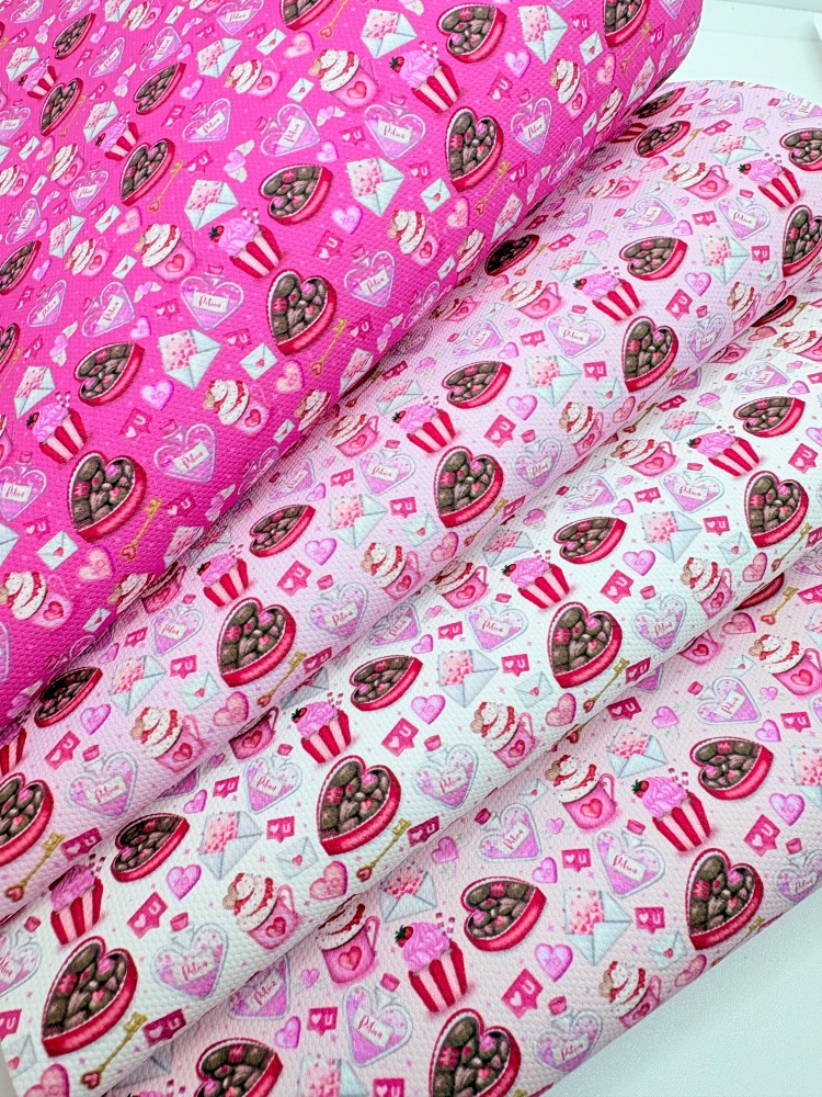 1759  - Valentine Patterns print printed canvas fabric sheet