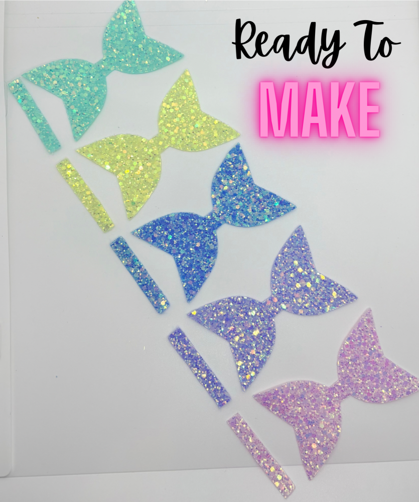 X5 PRE CUT PASTEL FROSTED LUXURY GLITTER TAILS