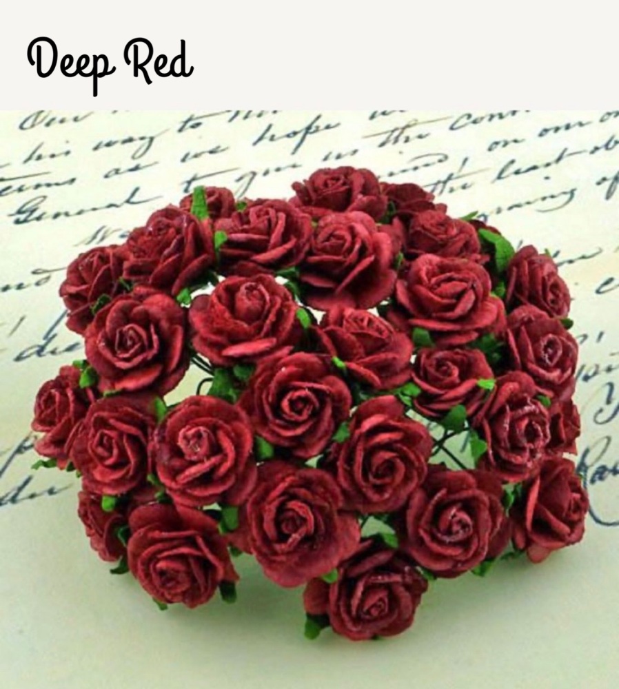 Deep Red - Mulberry Paper Flower Bundle