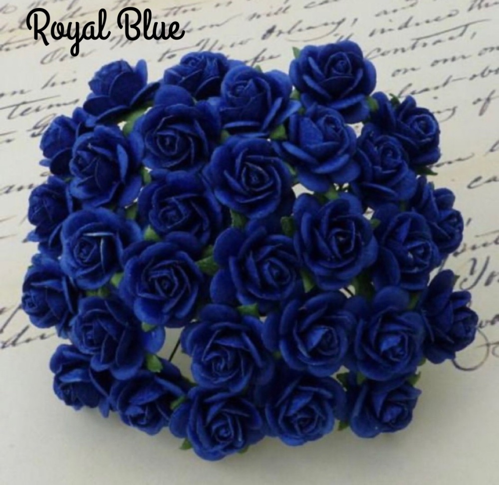 Royal blue - Mulberry Paper Flower Bundle