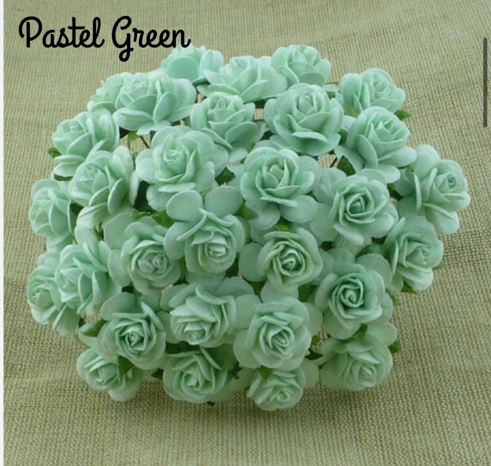 Pastel Green - Mulberry Paper Flower Bundle