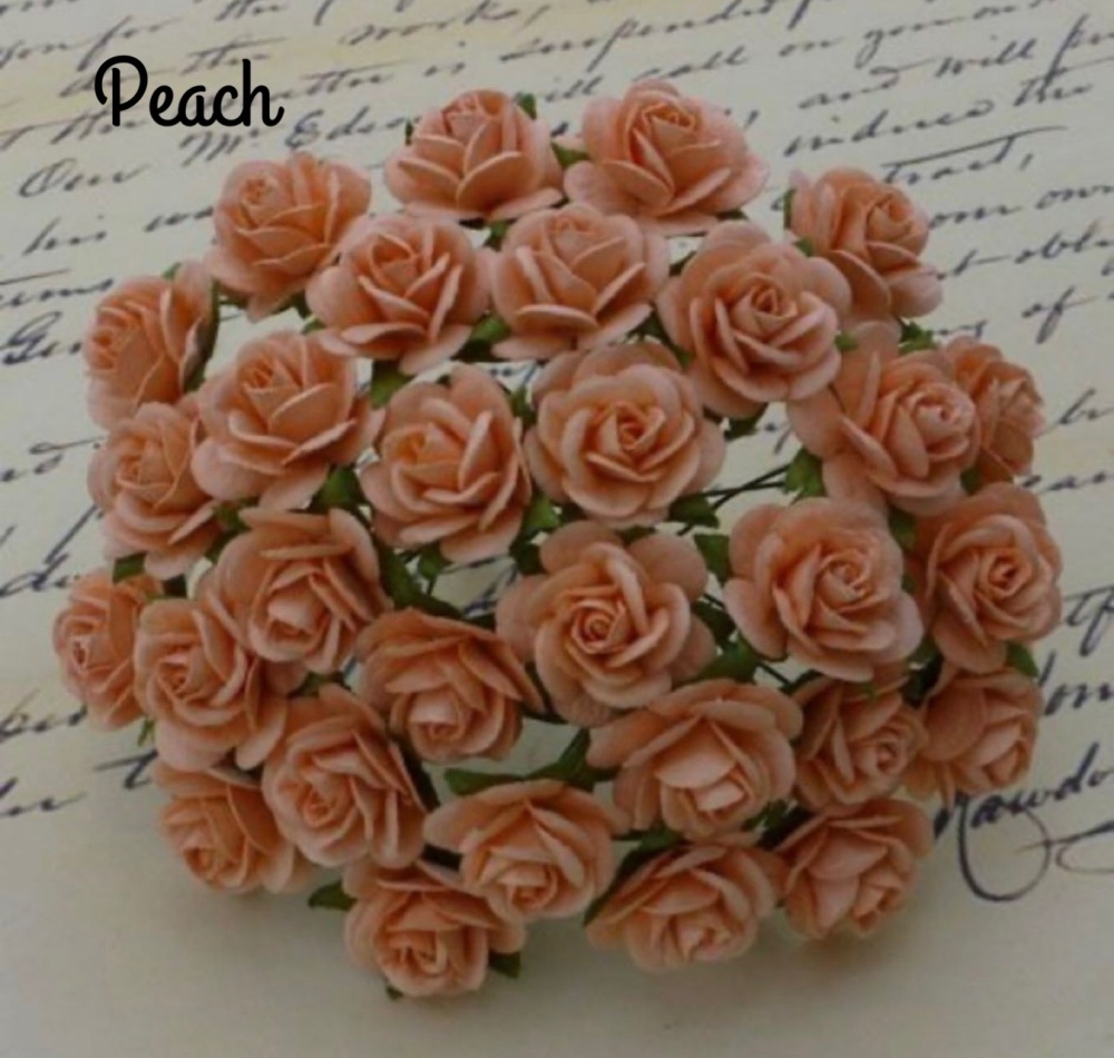 Peach - Mulberry Paper Flower Bundle
