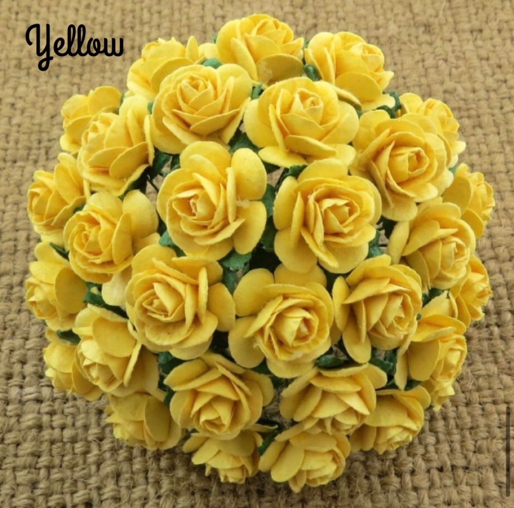 Yellow - Mulberry Paper Flower Bundle