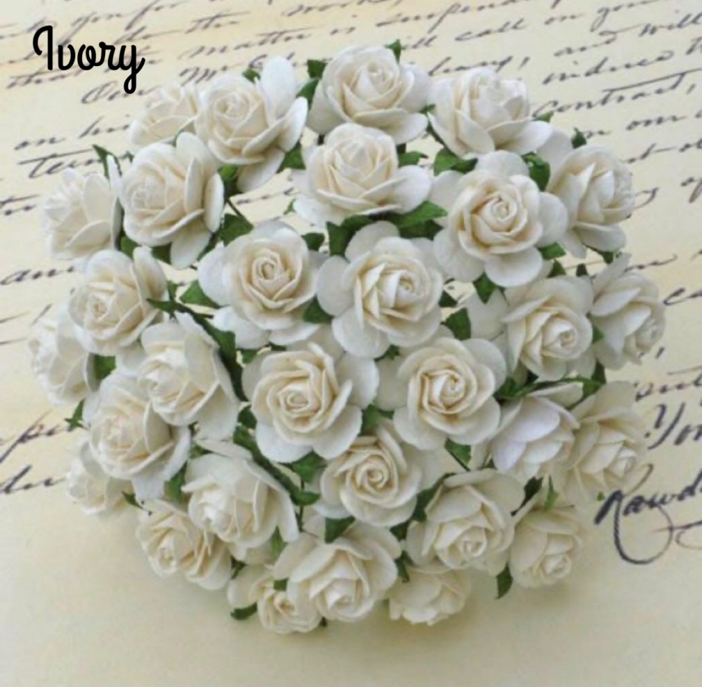 Ivory  - Mulberry Paper Flower Bundle