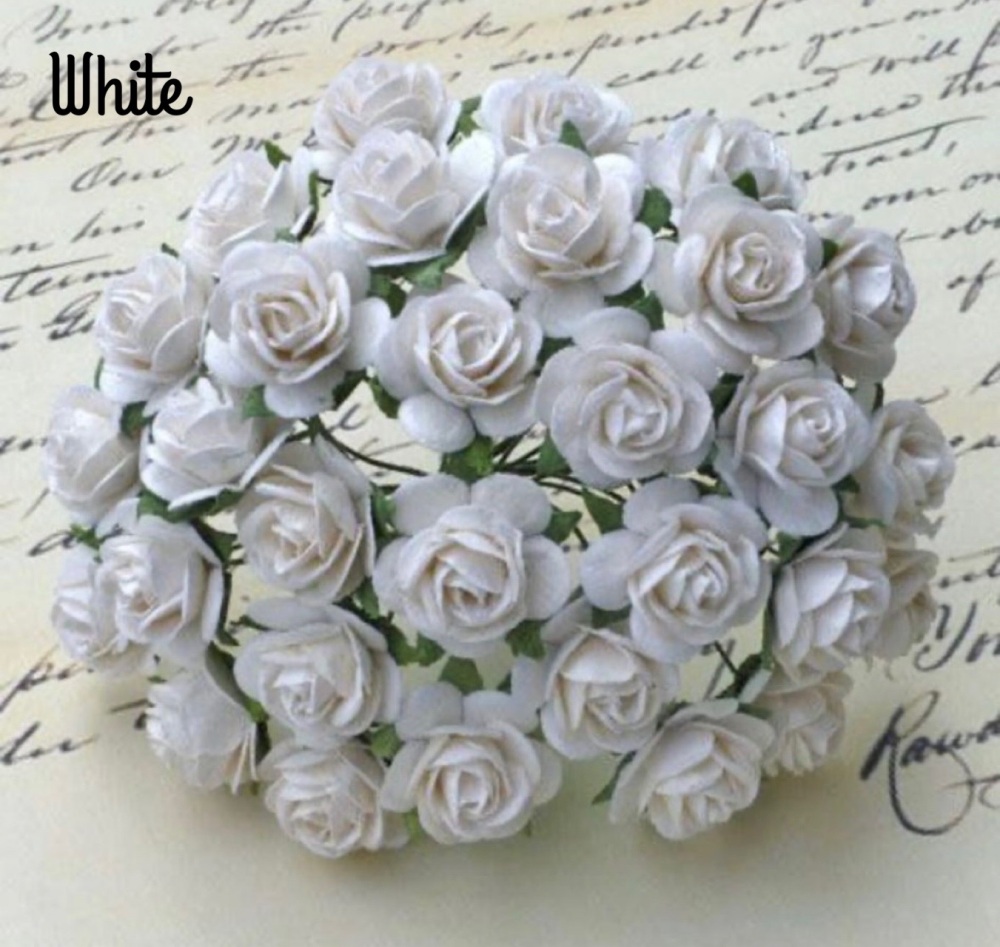 White  - Mulberry Paper Flower Bundle