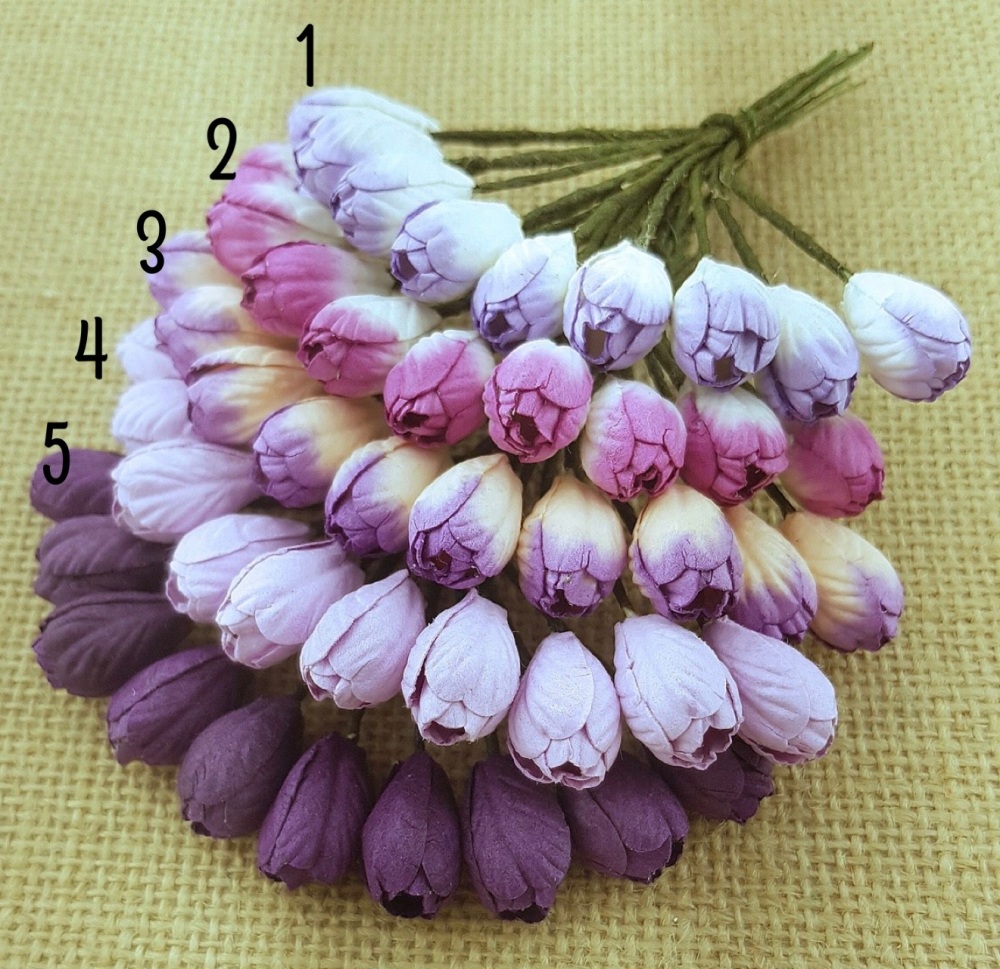 Tulips Purple Mulberry Paper Flower Bundle