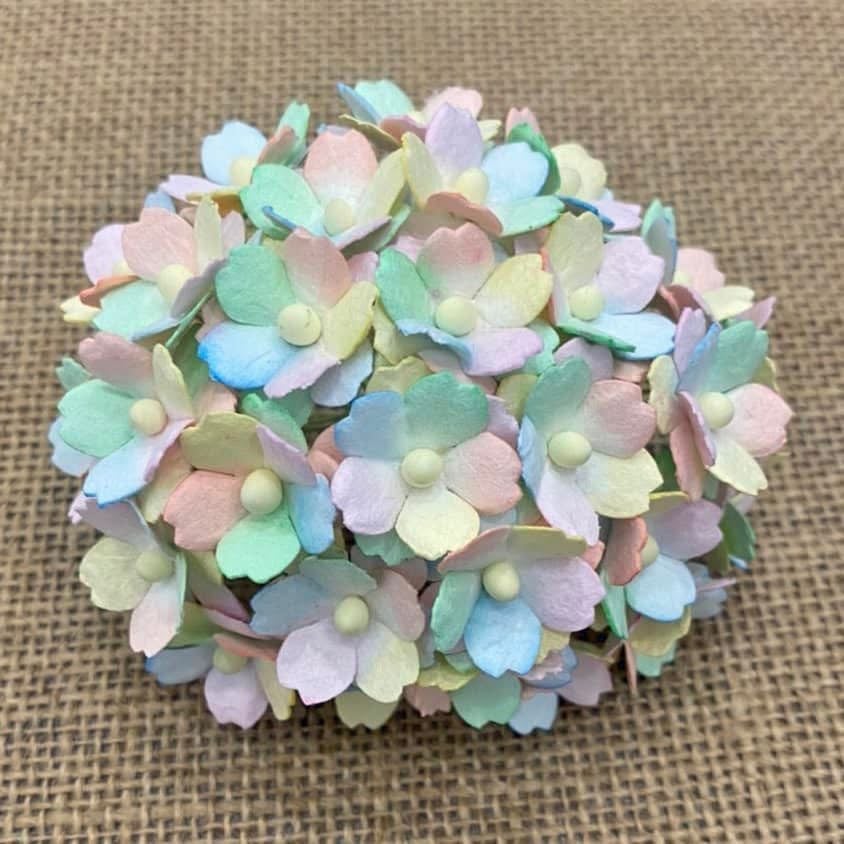 Sweetheart Blossom Pastel Rainbow Mulberry Paper Flower Bundle