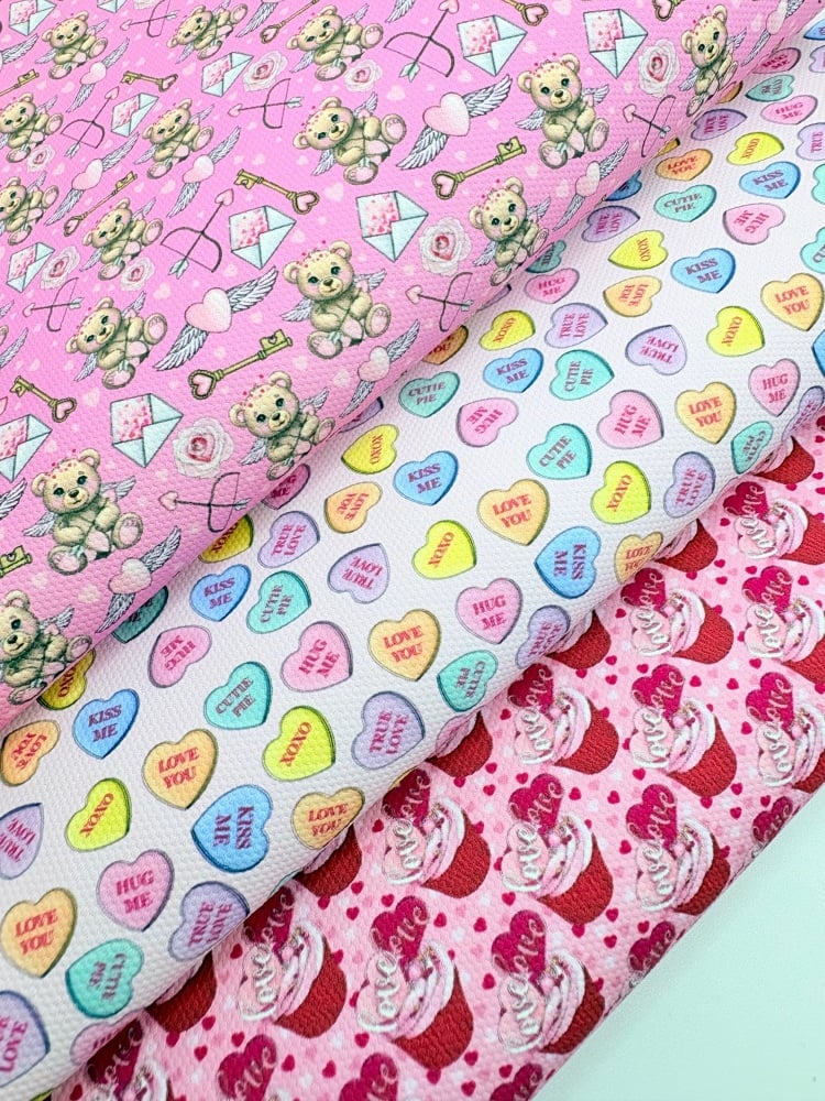 All pink valentine printed canvas fiver friday bundle