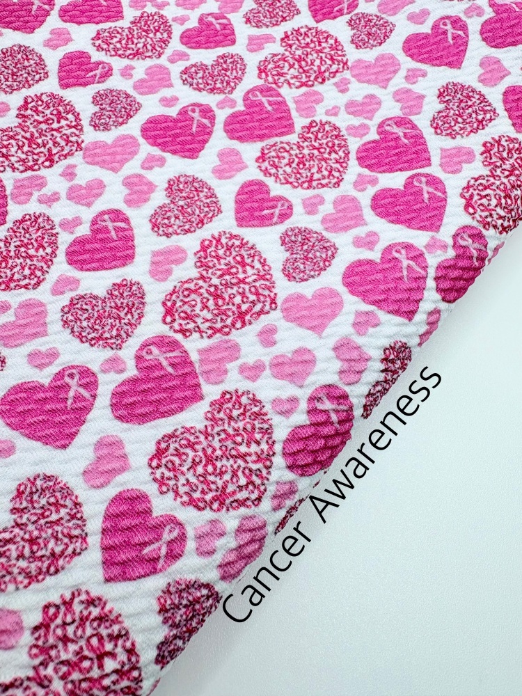 Breast Cancer Awareness Patterned Bullet Fabric