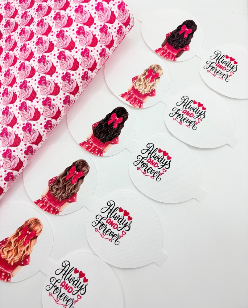 Backwards Girl - Red Valentine Dress printed pre cut bow loop