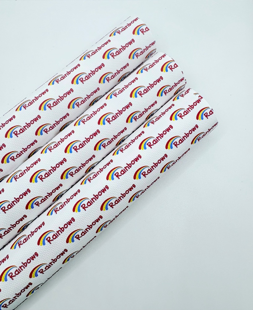 1744  - Rainbows printed canvas fabric sheet