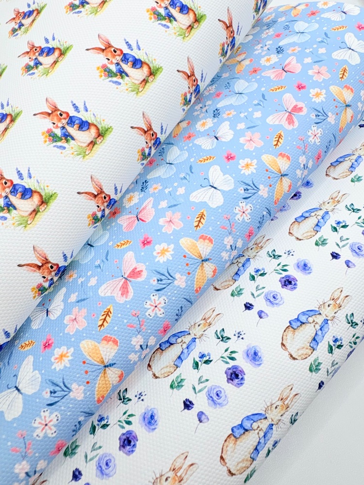 Blue Rabbit bunny blue butterfly inspired Fabric Friday Bundle