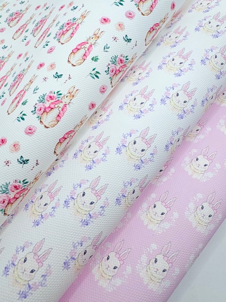 Pink Rabbit bunny wreath inspired Fabric Friday Bundle