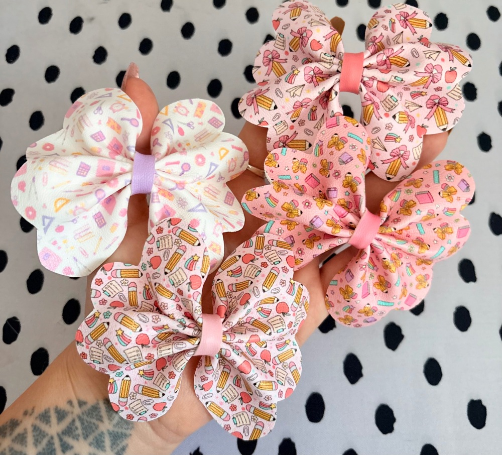 School Edition Pinch Bow Cut n Pinch printed leather sheet