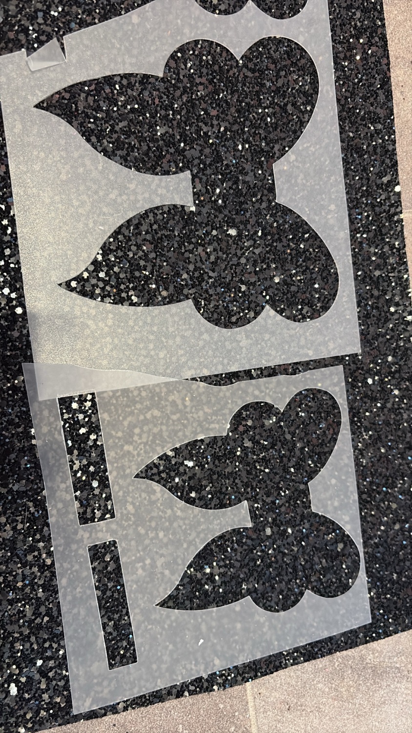 Butterfly pinch stencil x2 sizes