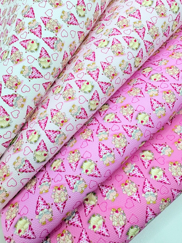 1759  - Cheeky bum gonks valentine printed canvas fabric sheet