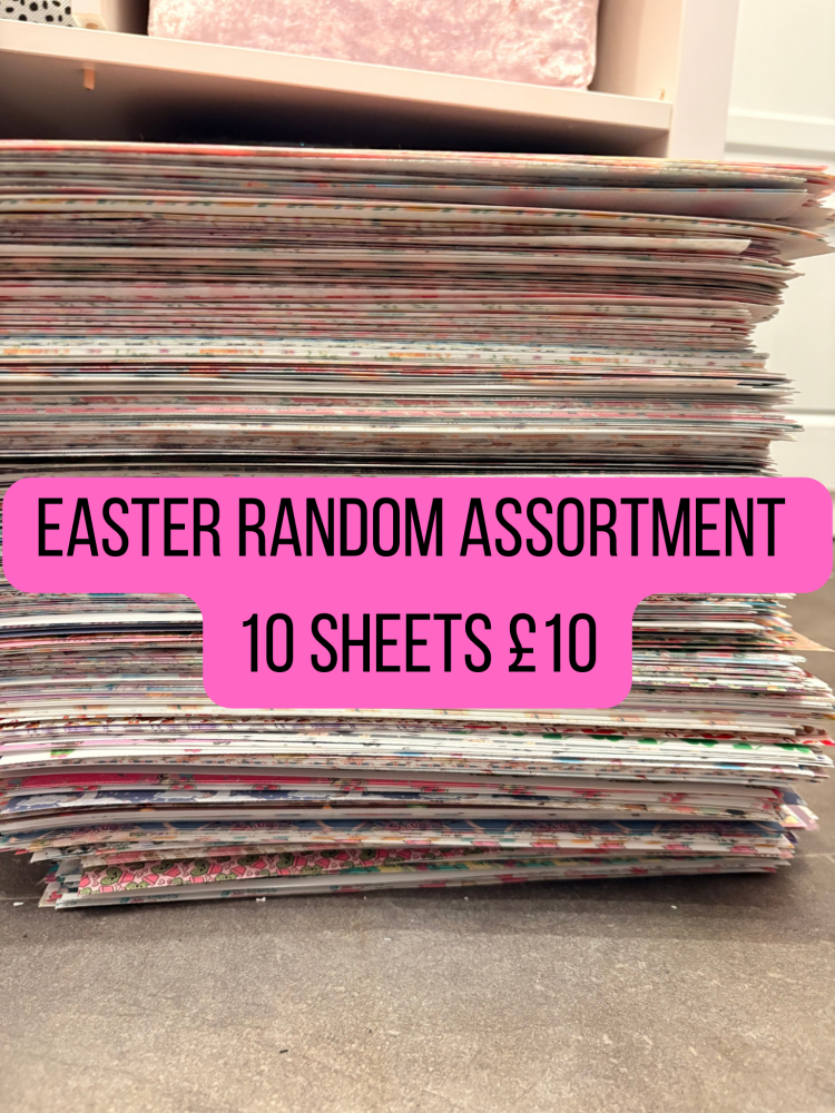 EASTER ASSORTMENT PRINTED CANVAS FABRIC 10 X A4 SHEETS TENNER TUESDAY