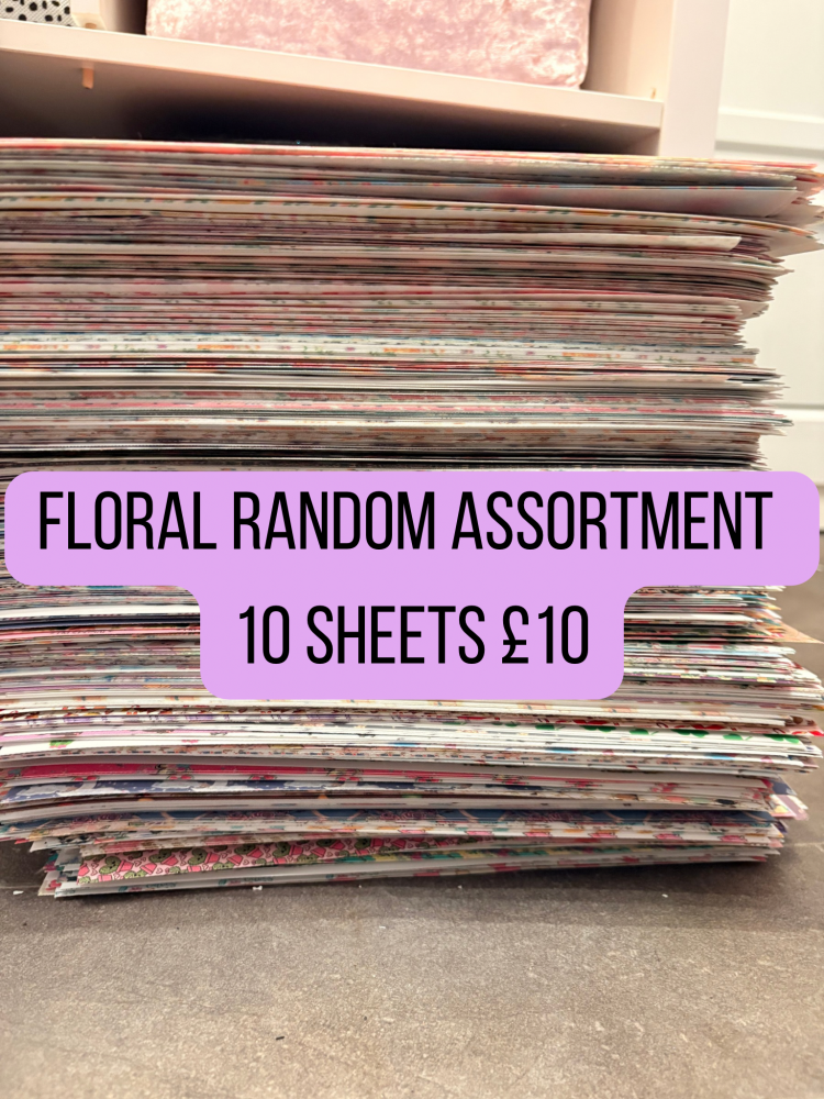 FLORAL ASSORTMENT PRINTED CANVAS FABRIC 10 X A4 SHEETS TENNER TUESDAY