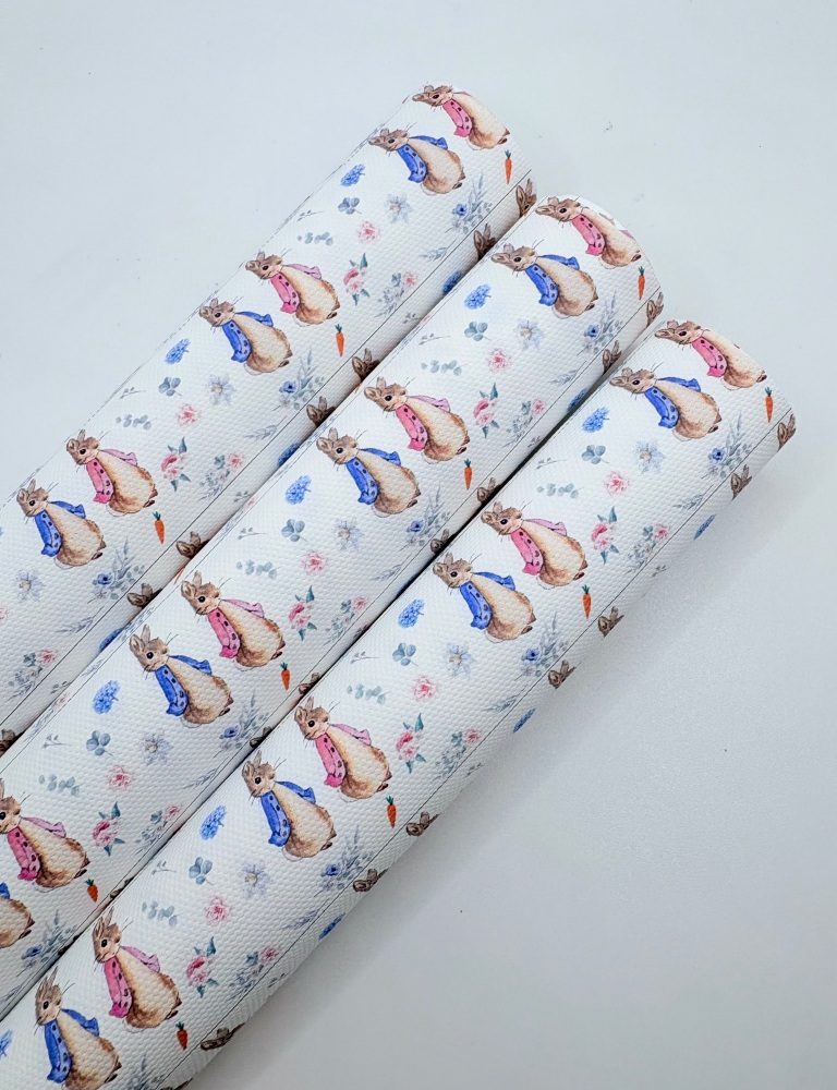 1747  - Peter Flopsy floral spring printed canvas fabric sheet