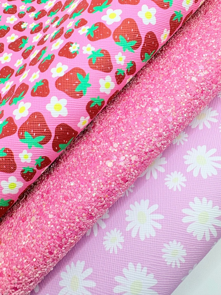 Strawberry Daisy fiver friday leatherette bundle